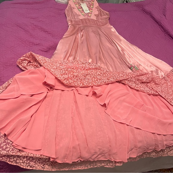 LoveShakeFancy Mirette Silk Gown SZ 6 in Powder Pink - Picture 12 of 16